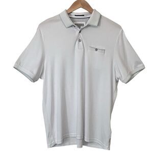 Ted Baker Mens Size 6 US 2XL Performance Polo Shirt Short Sleeve White